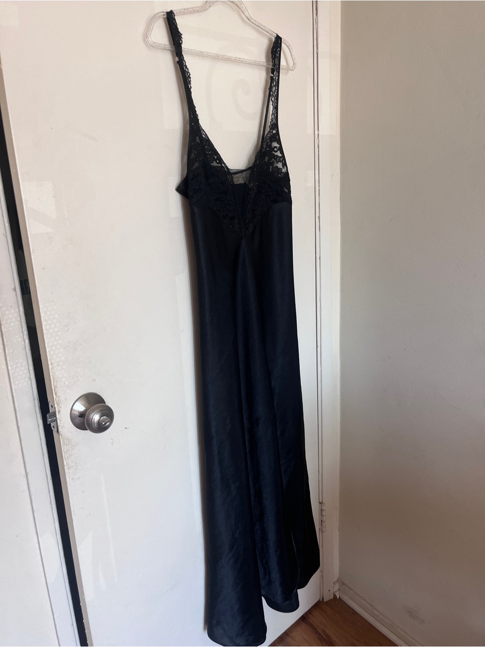 Victoria's Secret Black Lace-Trim Slip
